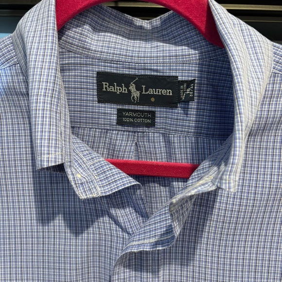 Ralph Lauren Men's Yarmouth Blue Checkered Shirt
Size 16 32/33 - Picture 7 of 8